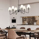 Kennedy 6 Light 41.63 inch Natural Black Linear Pendant Ceiling Light in Ivory Linen
